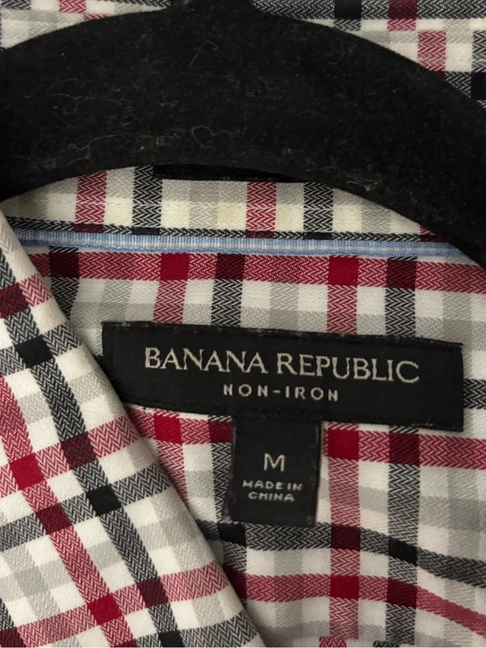 Banana Republic Non-Iron Grant Fit Plaid Button Down Shirt Men's M Cotton NWOT